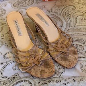 Ann Marino Women's Beige Strappy Heels